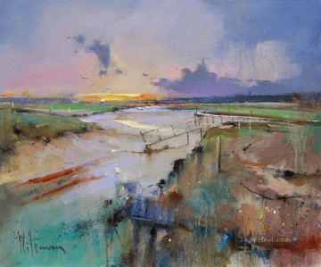 Seascape Painting - Blakeney from Morston Dawn abstract seascape